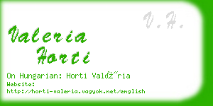valeria horti business card